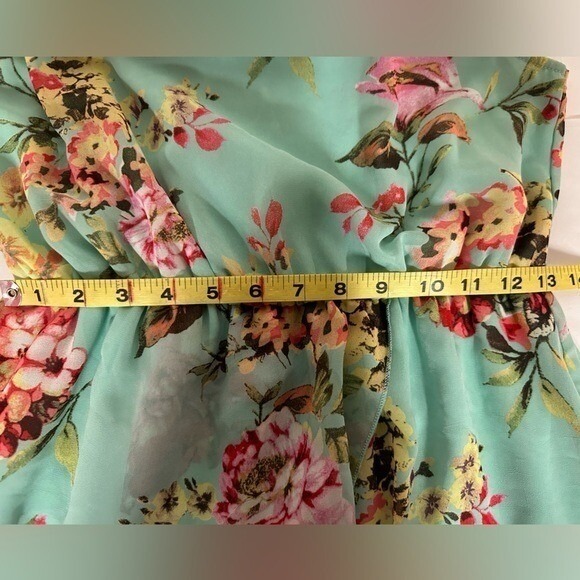 L'Atiste by Amy Mint Floral Sleeveless Dress Fit Flare Spring Cottagecore Size M - Picture 10 of 15
